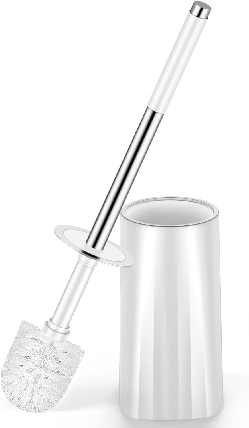 Brush Bristle Set - Compact Toilet Brush & Holder Set,