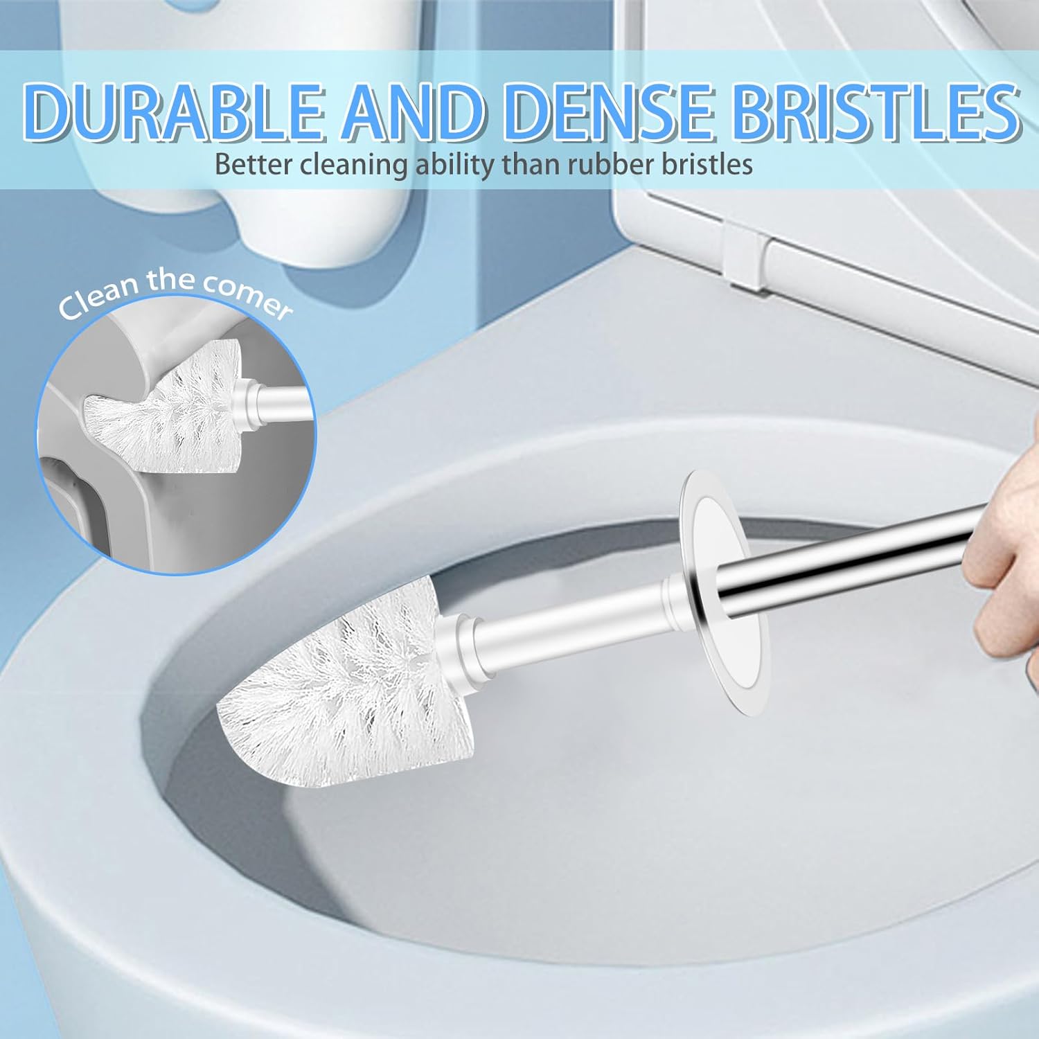 Compact Toilet Brush & Holder  - Brush Bristle Set recensie en prijs