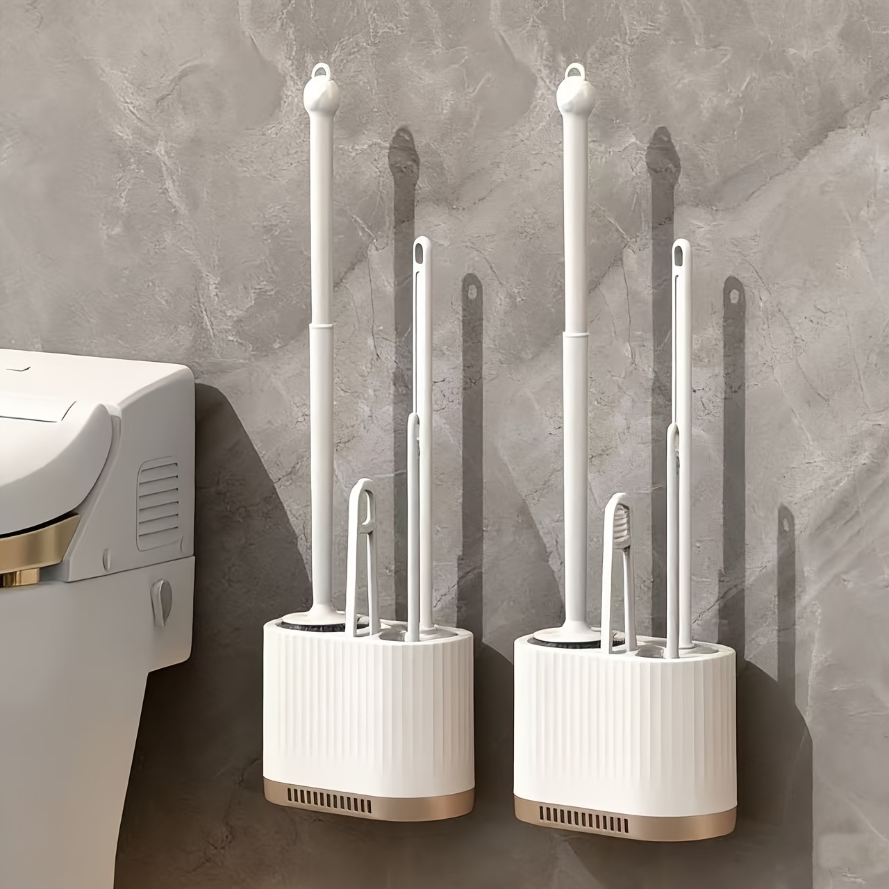 Set of 2 Toilet Brushes with H - Brush Bristle Set recensie en prijs