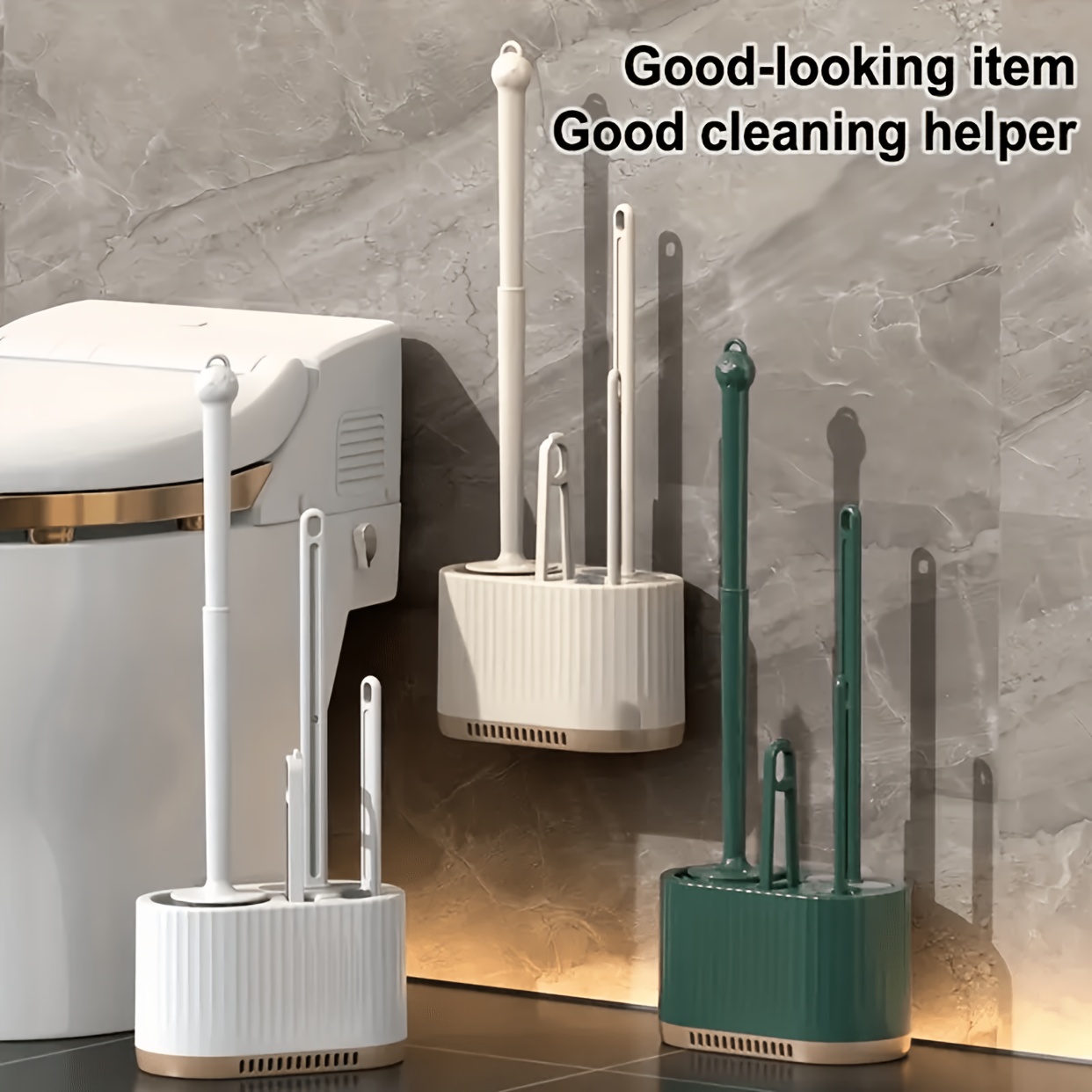 Set of 2 Toilet Brushes with H - Brush Bristle Set recensie en prijs